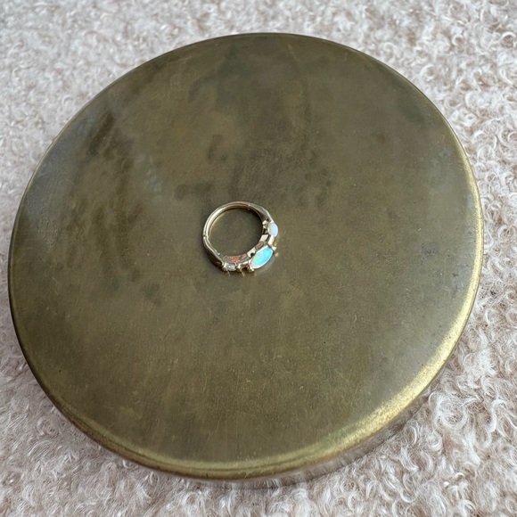 Pamela Love 8 mm Multi Stone Huggie in Diamond, Opal, and Pearl - Picture 4 of 10